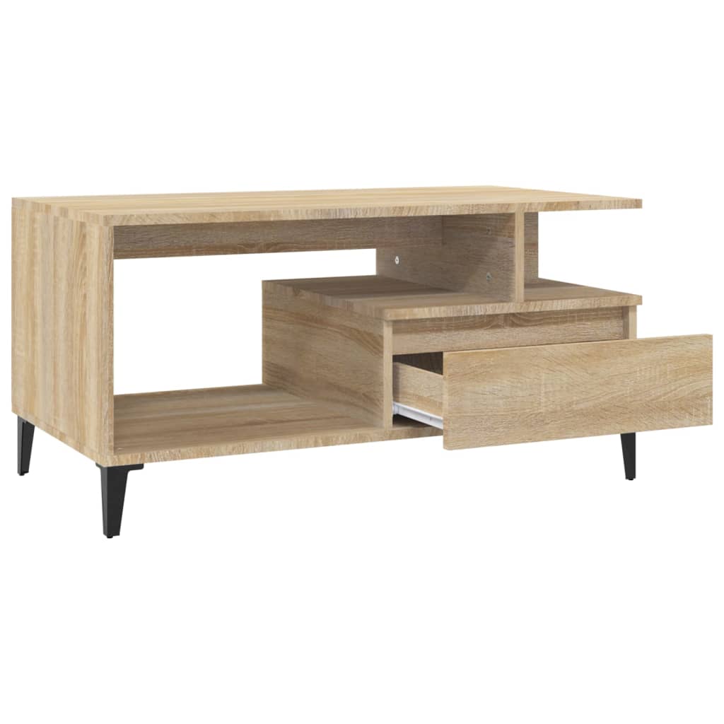8720287224075_g_en_hd_4 vidaXL Coffee Table  Sonoma Oak 90x49x45 cm Engineered Wood - Image 6