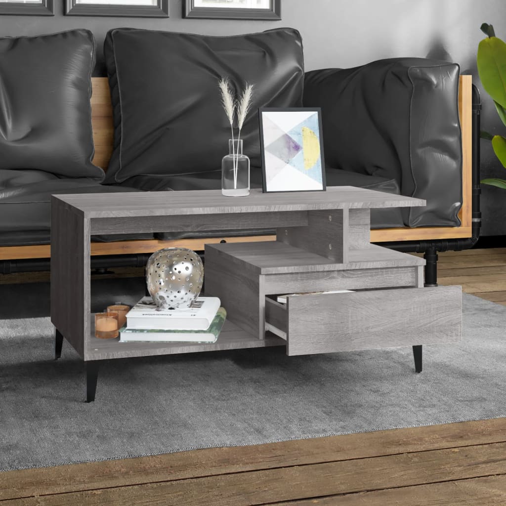 8720287224105_g_en_hd_1 vidaXL Coffee Table  Grey Sonoma 90x49x45 cm Engineered Wood - Image 3