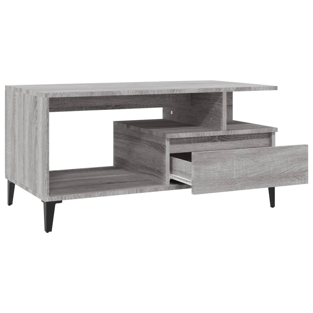 8720287224105_g_en_hd_3 vidaXL Coffee Table  Grey Sonoma 90x49x45 cm Engineered Wood - Image 5