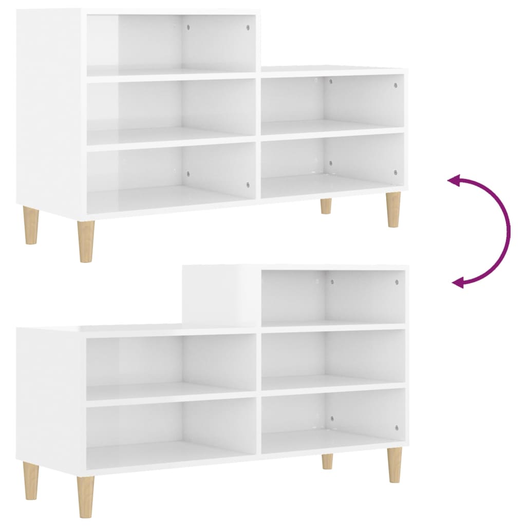8720287224143_g_en_hd_5 vidaXL Shoe Cabinet High Gloss White 102x36x60 cm Engineered Wood - Image 8