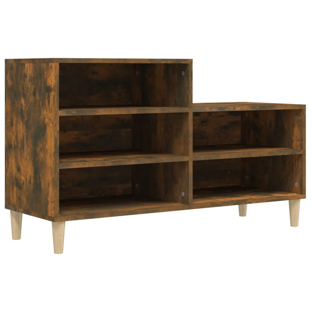 8720287224174_a_en_hd_1 vidaXL Shoe Cabinet Smoked Oak 102x36x60 cm Engineered Wood - Image 2