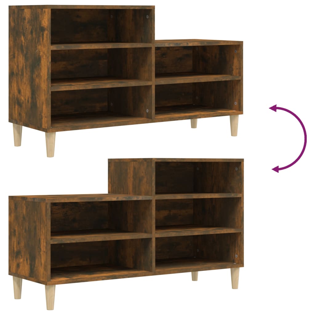 8720287224174_g_en_hd_5 vidaXL Shoe Cabinet Smoked Oak 102x36x60 cm Engineered Wood - Image 8