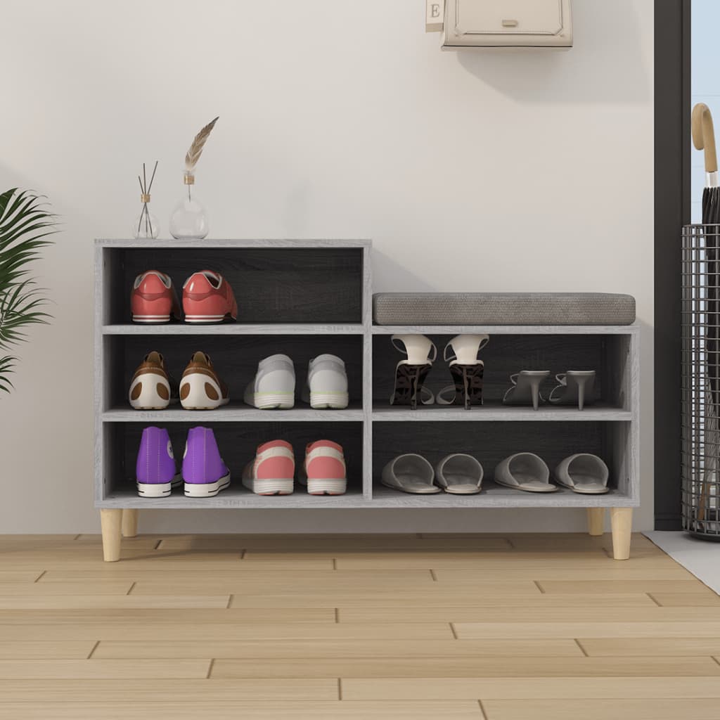 8720287224181_g_en_hd_1 vidaXL Shoe Cabinet Grey Sonoma 102x36x60 cm Engineered Wood - Image 4
