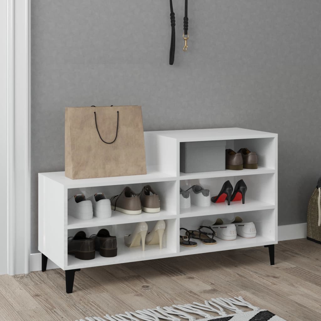 8720287224228_g_en_hd_4 vidaXL Shoe Cabinet High Gloss White 102x36x60 cm Engineered Wood - Image 7