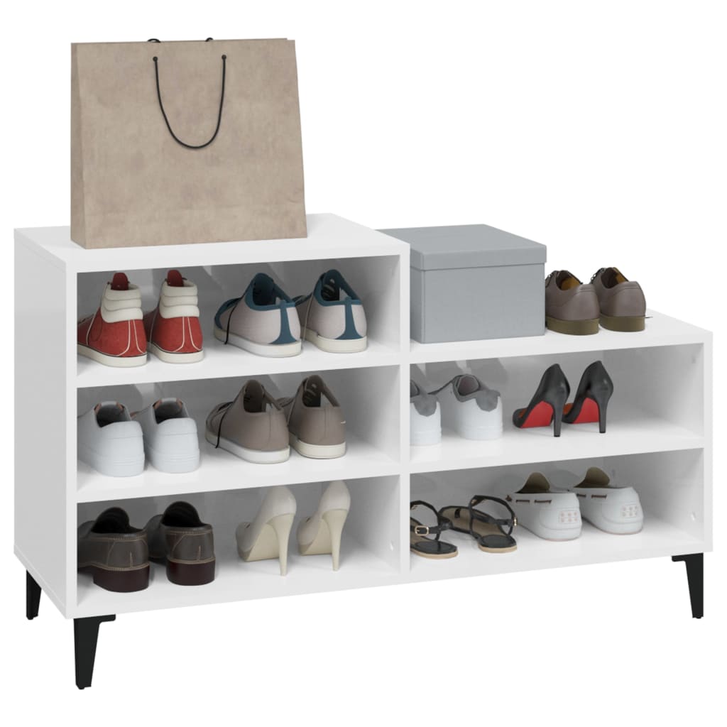 8720287224228_g_en_hd_5 vidaXL Shoe Cabinet High Gloss White 102x36x60 cm Engineered Wood - Image 8