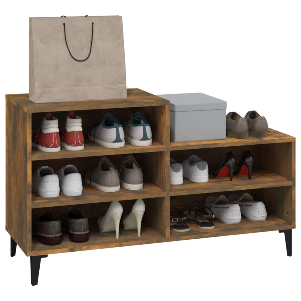 8720287224259_g_en_hd_5 vidaXL Shoe Cabinet Smoked Oak 102x36x60 cm Engineered Wood - Image 8
