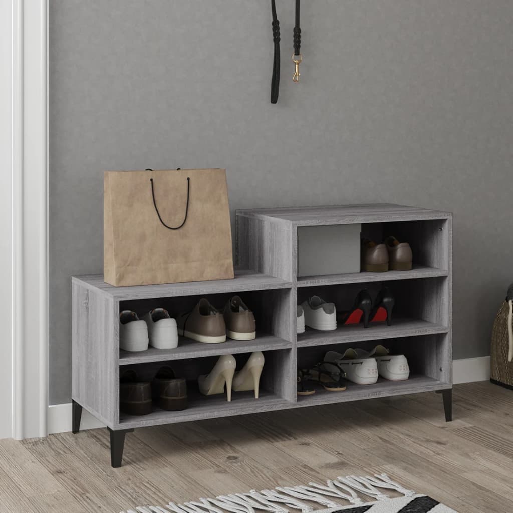 8720287224266_g_en_hd_1 vidaXL Shoe Cabinet Grey Sonoma 102x36x60 cm Engineered Wood - Image 4