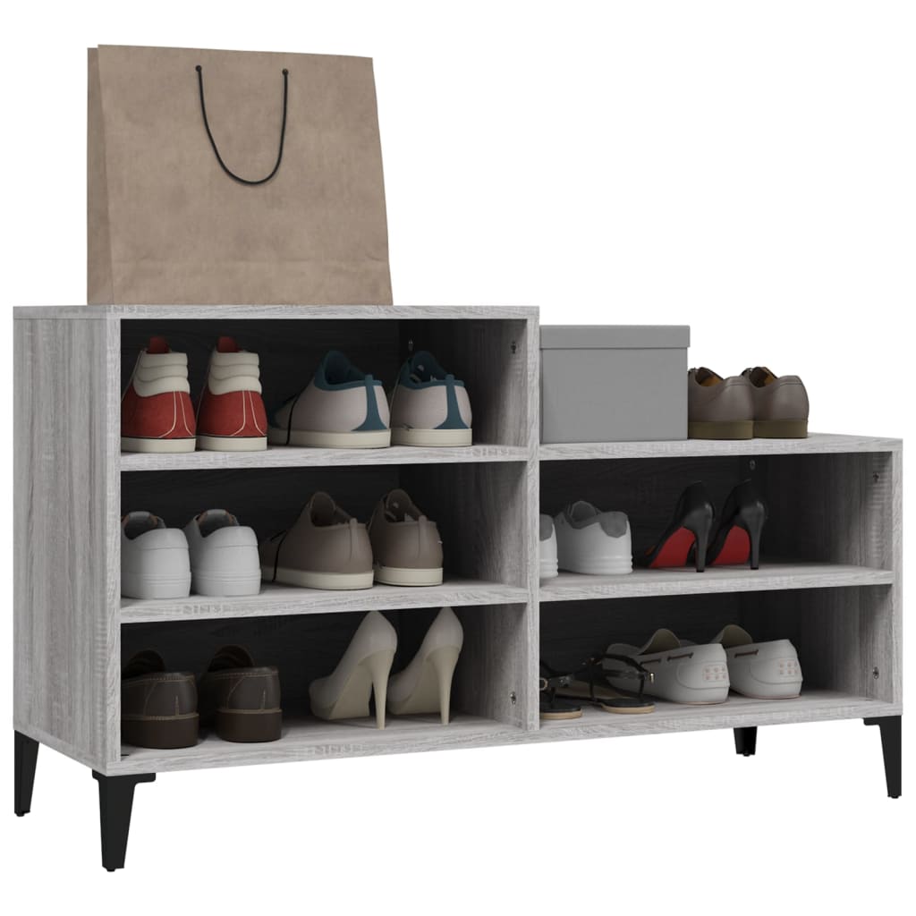 8720287224266_g_en_hd_2 vidaXL Shoe Cabinet Grey Sonoma 102x36x60 cm Engineered Wood - Image 5
