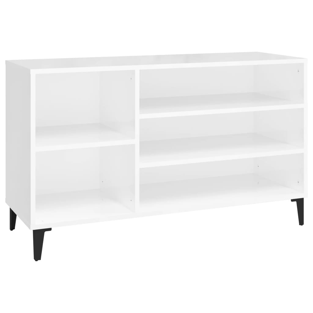 8720287224389_a_en_hd_1 vidaXL Shoe Cabinet High Gloss White 102x36x60 cm Engineered Wood - Image 2
