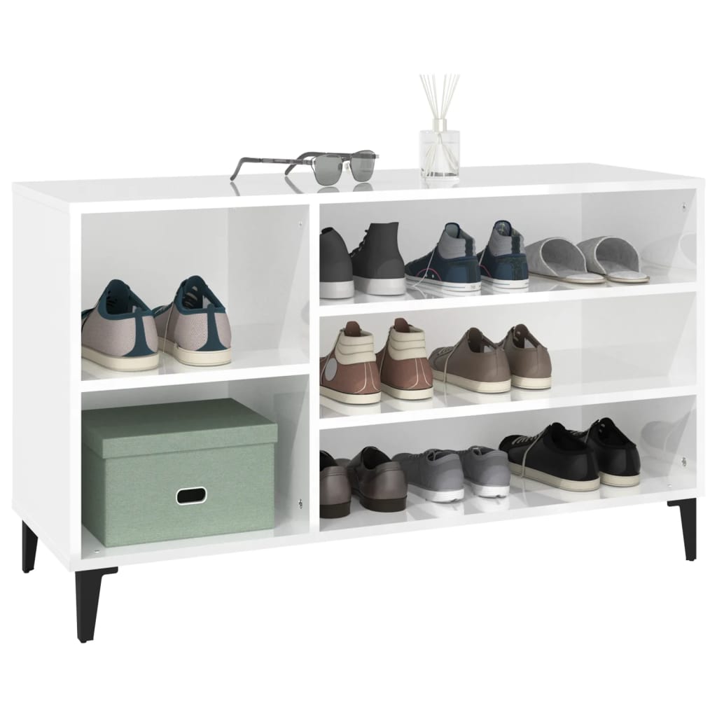 8720287224389_g_en_hd_2 vidaXL Shoe Cabinet High Gloss White 102x36x60 cm Engineered Wood - Image 5