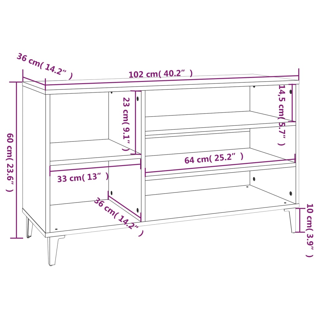 8720287224389_g_en_hd_6 vidaXL Shoe Cabinet High Gloss White 102x36x60 cm Engineered Wood - Image 9