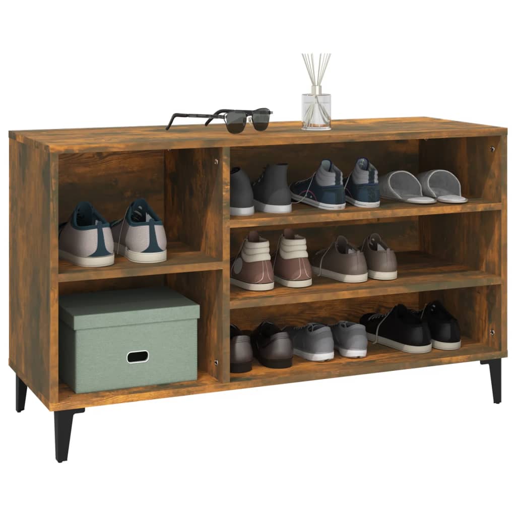 8720287224419_g_en_hd_2 vidaXL Shoe Cabinet Smoked Oak 102x36x60 cm Engineered Wood - Image 5