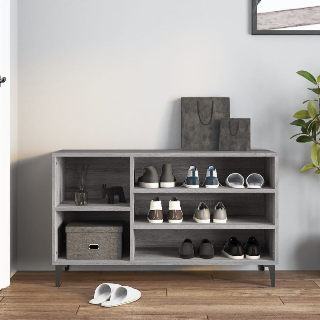 8720287224426_g_en_hd_1 vidaXL Shoe Cabinet Grey Sonoma 102x36x60 cm Engineered Wood - Image 4