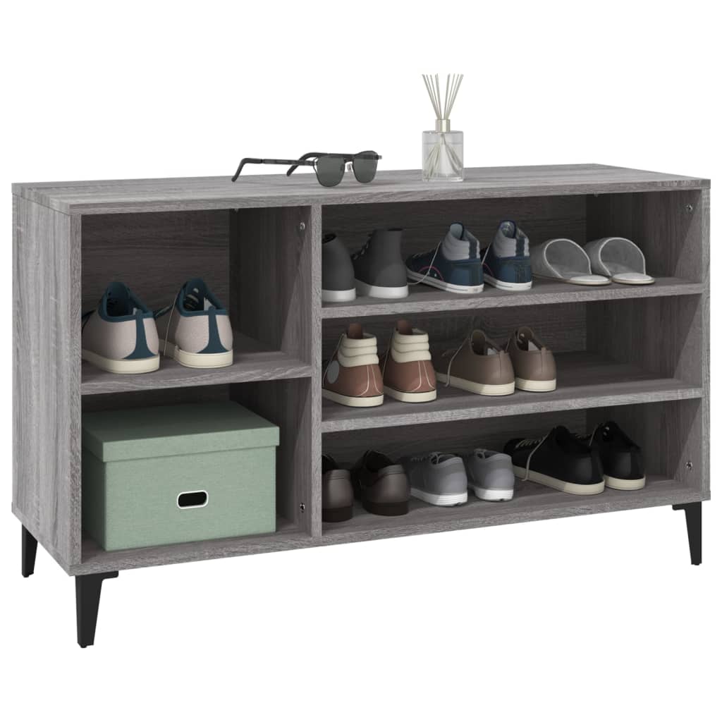 8720287224426_g_en_hd_2 vidaXL Shoe Cabinet Grey Sonoma 102x36x60 cm Engineered Wood - Image 5