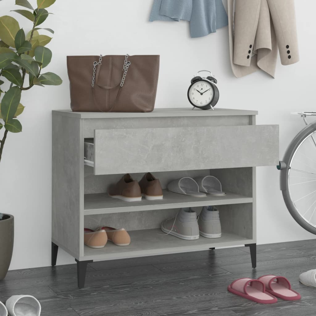 8720287224563_g_en_hd_1 vidaXL Shoe Cabinet Concrete Grey 70x36x60 cm Engineered Wood - Image 4