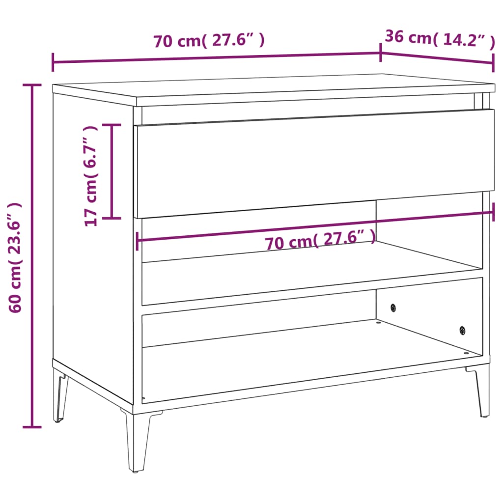 8720287224587_g_en_hd_8 vidaXL Shoe Cabinet Grey Sonoma 70x36x60 cm Engineered Wood - Image 11