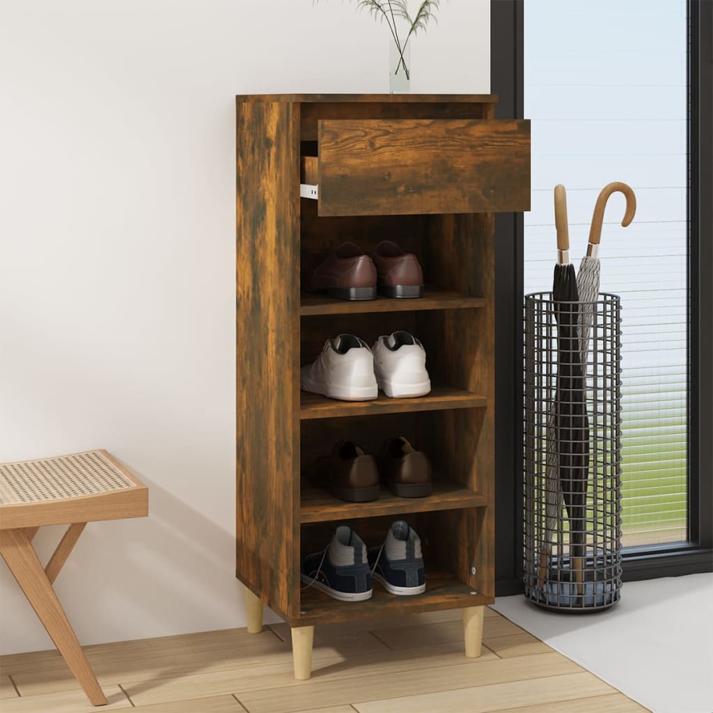 8720287224655_g_en_hd_4 vidaXL Shoe Cabinet Smoked Oak 40x36x105 cm Engineered Wood - Image 7