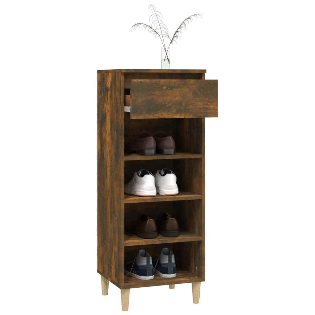 8720287224655_g_en_hd_5 vidaXL Shoe Cabinet Smoked Oak 40x36x105 cm Engineered Wood - Image 8