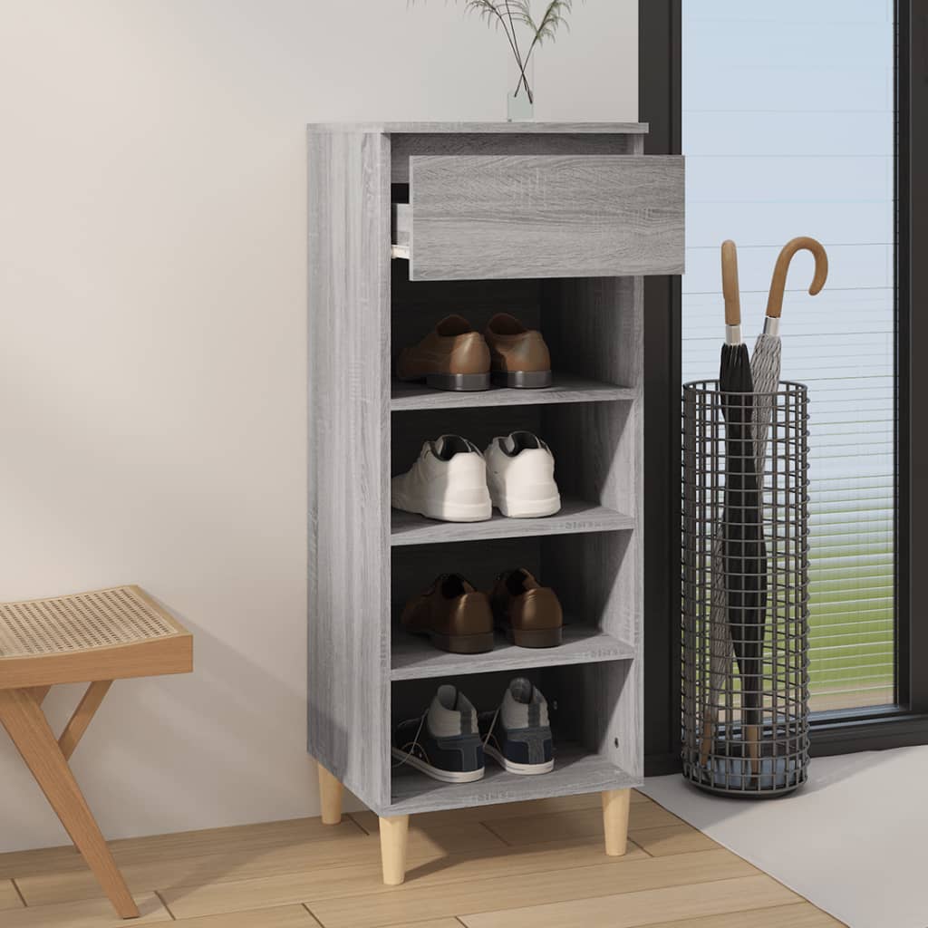 8720287224662_g_en_hd_1 vidaXL Shoe Cabinet Grey Sonoma 40x36x105 cm Engineered Wood - Image 4