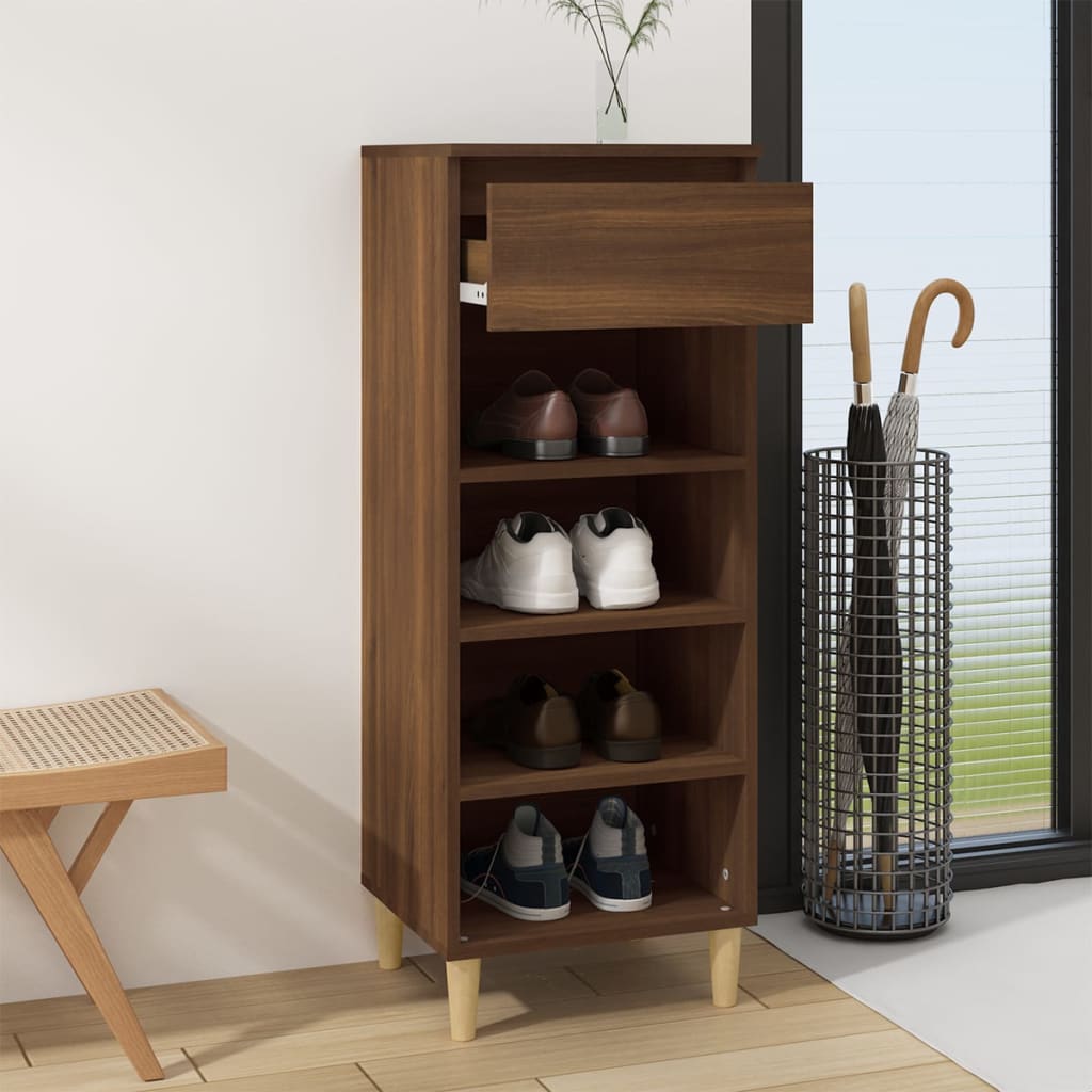 8720287224679_g_en_hd_4 vidaXL Shoe Cabinet Brown Oak 40x36x105 cm Engineered Wood - Image 7