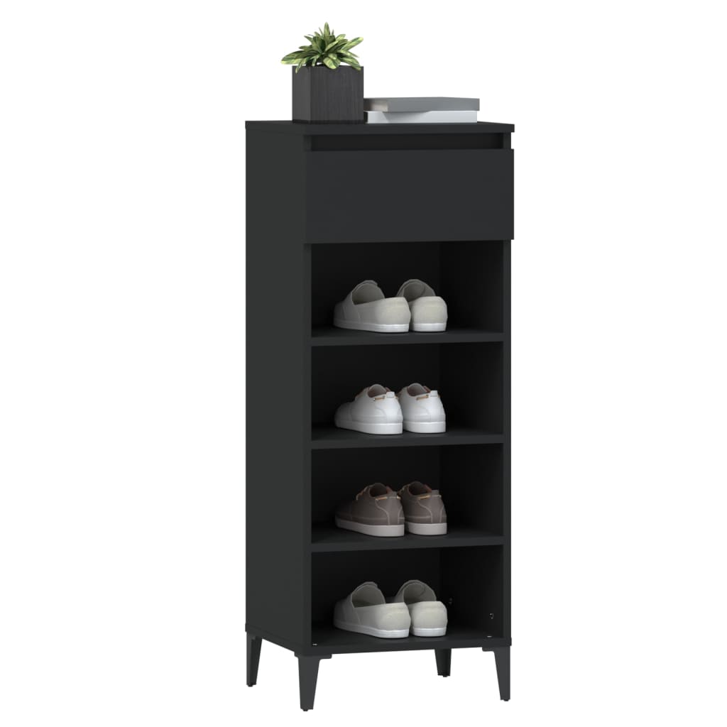 8720287224693_g_en_hd_2 vidaXL Shoe Rack Black 40x36x105 cm Engineered Wood - Image 5