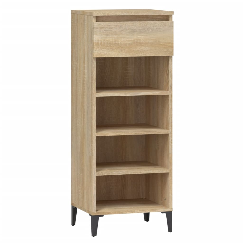 8720287224716_a_en_hd_1 vidaXL Shoe Rack Sonoma Oak 40x36x105 cm Engineered Wood - Image 2