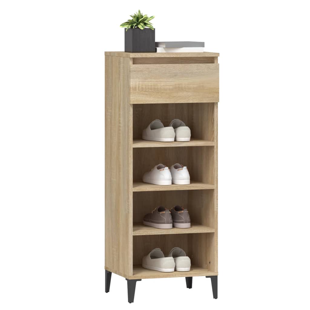 8720287224716_g_en_hd_2 vidaXL Shoe Rack Sonoma Oak 40x36x105 cm Engineered Wood - Image 5