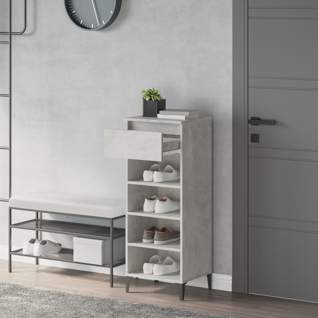 8720287224723_g_en_hd_1 vidaXL Shoe Rack Concrete Grey 40x36x105 cm Engineered Wood - Image 4
