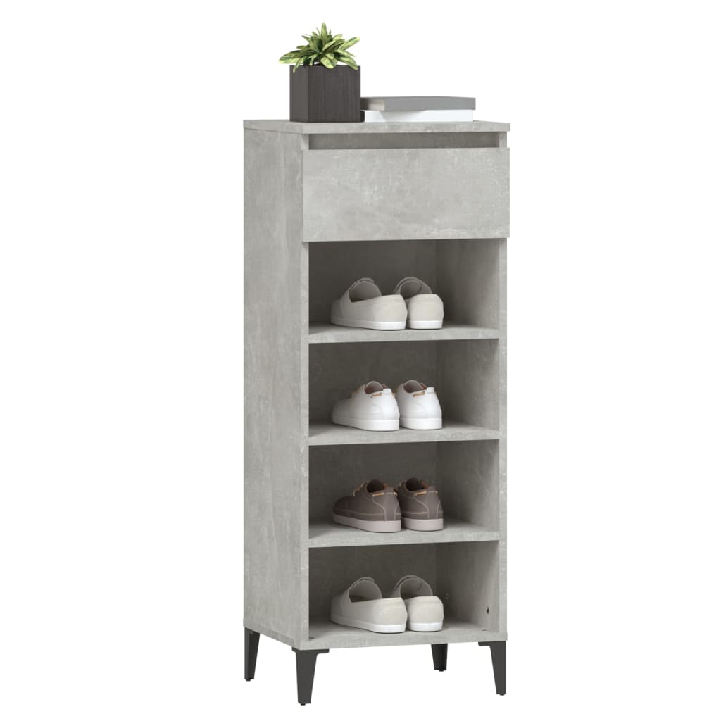 8720287224723_g_en_hd_2 vidaXL Shoe Rack Concrete Grey 40x36x105 cm Engineered Wood - Image 5