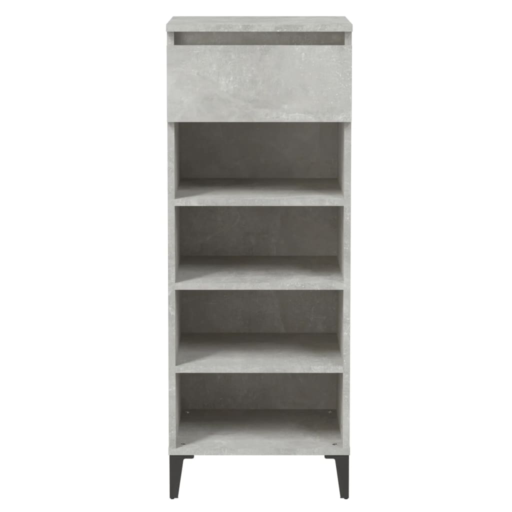 8720287224723_g_en_hd_3 vidaXL Shoe Rack Concrete Grey 40x36x105 cm Engineered Wood - Image 6