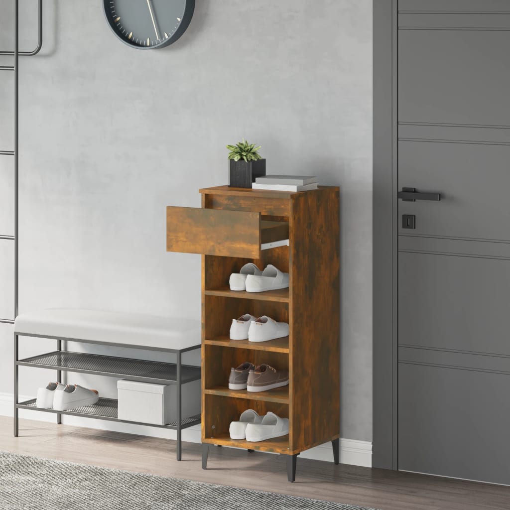 8720287224730_g_en_hd_1 vidaXL Shoe Rack Smoked Oak 40x36x105 cm Engineered Wood - Image 4