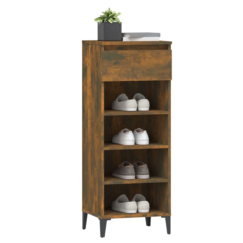 8720287224730_g_en_hd_2 vidaXL Shoe Rack Smoked Oak 40x36x105 cm Engineered Wood - Image 5