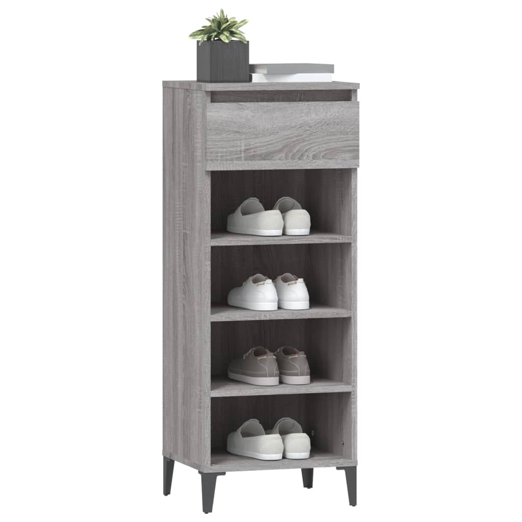 8720287224747_g_en_hd_2 vidaXL Shoe Rack Grey Sonoma 40x36x105 cm Engineered Wood - Image 5