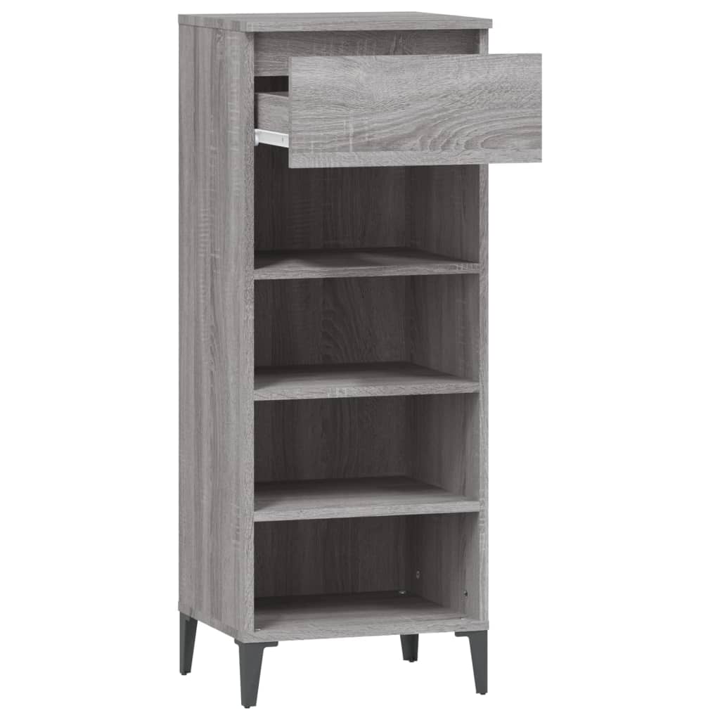 8720287224747_g_en_hd_3 vidaXL Shoe Rack Grey Sonoma 40x36x105 cm Engineered Wood - Image 6
