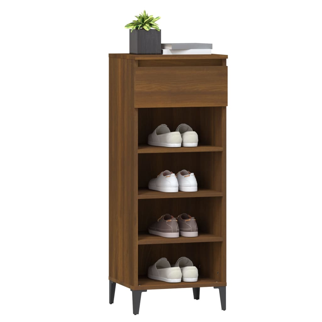 8720287224754_g_en_hd_2 vidaXL Shoe Rack Brown Oak 40x36x105 cm Engineered Wood - Image 5