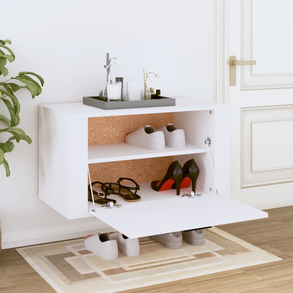 8720287224761_g_en_hd_1 vidaXL Wall-mounted Shoe Cabinet White 70x35x38 cm Engineered Wood - Image 3
