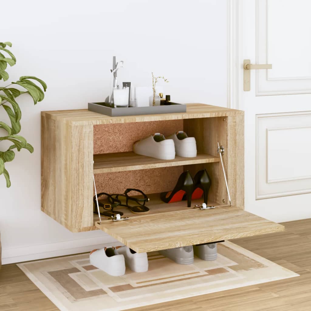 8720287224792_g_en_hd_1 vidaXL Wall-mounted Shoe Cabinet Sonoma Oak 70x35x38 cm Engineered Wood - Image 3