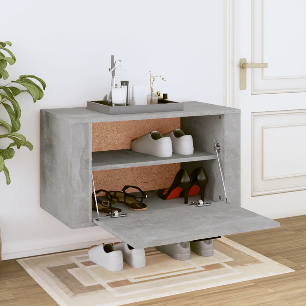 8720287224808_g_en_hd_1 vidaXL Wall-mounted Shoe Cabinet Concrete Grey 70x35x38 cm Engineered Wood - Image 3