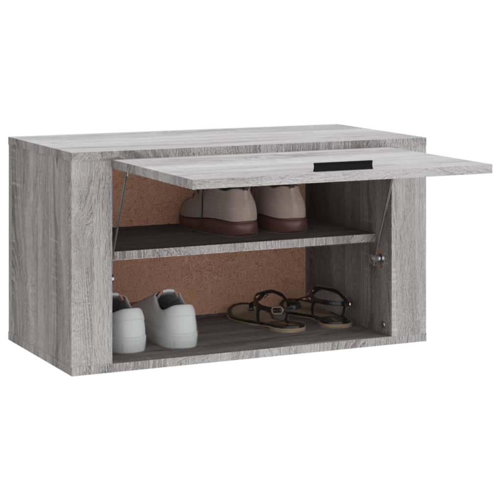 8720287224822_g_en_hd_2 vidaXL Wall-mounted Shoe Cabinet Grey Sonoma 70x35x38 cm Solid Wood Pine - Image 4
