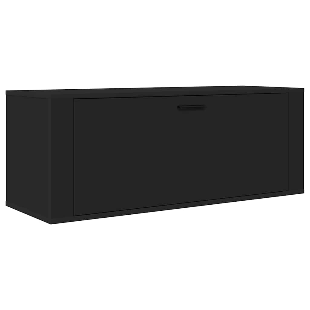 8720287224853_a_en_hd_1 vidaXL Wall Shoe Cabinet Black 100x35x38 cm Engineered Wood - Image 2