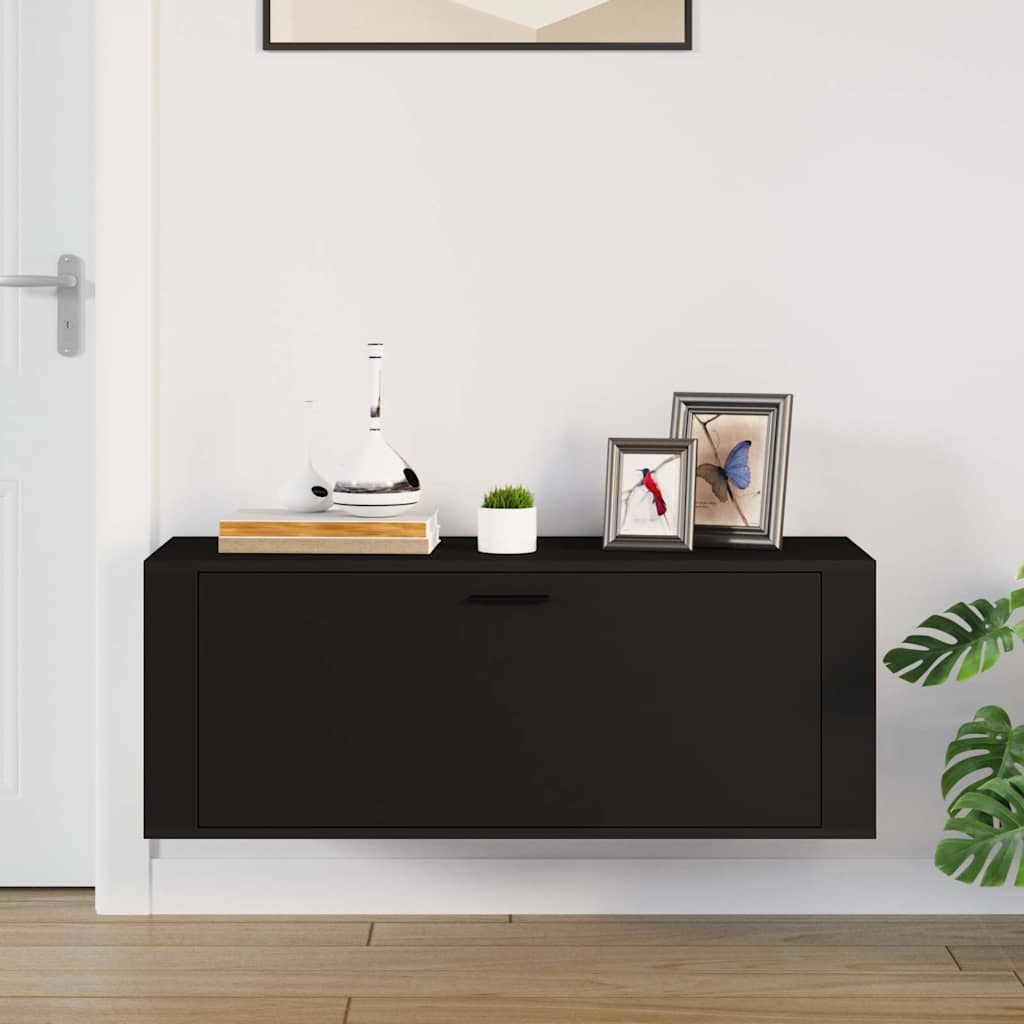 8720287224853_g_en_hd_1 vidaXL Wall Shoe Cabinet Black 100x35x38 cm Engineered Wood - Image 3