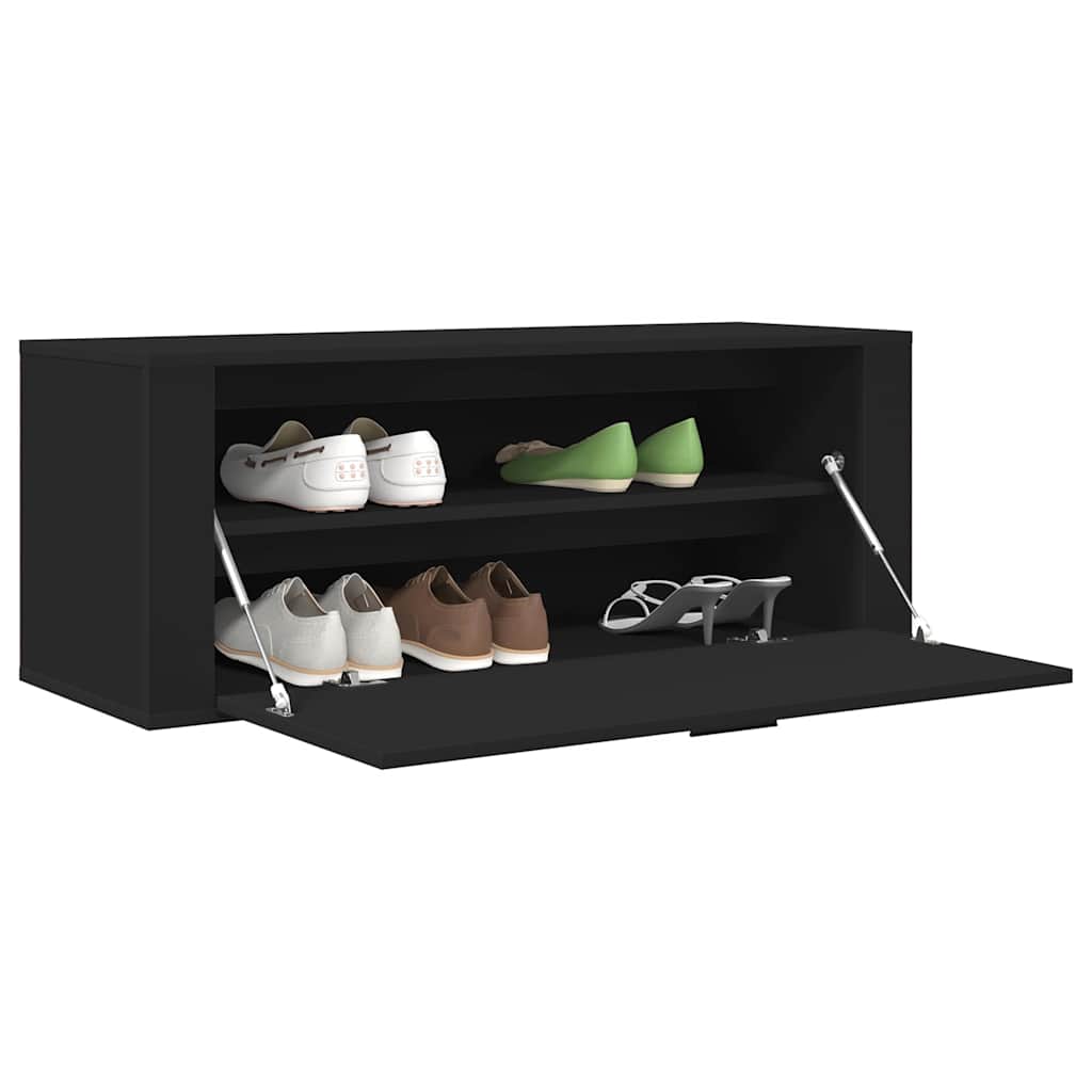 8720287224853_g_en_hd_2 vidaXL Wall Shoe Cabinet Black 100x35x38 cm Engineered Wood - Image 4