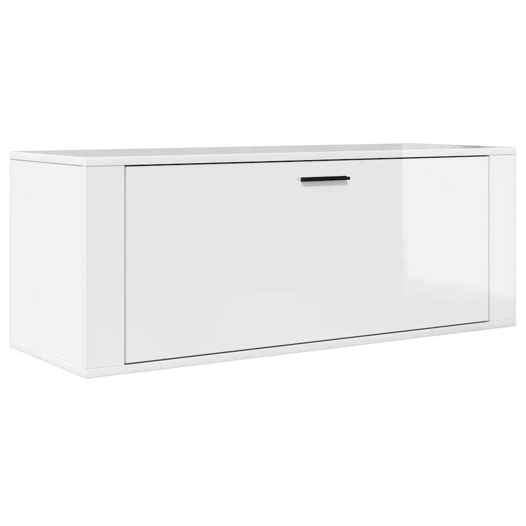 8720287224860_a_en_hd_1 vidaXL Wall Shoe Cabinet High Gloss White 100x35x38 cm Engineered Wood - Image 2