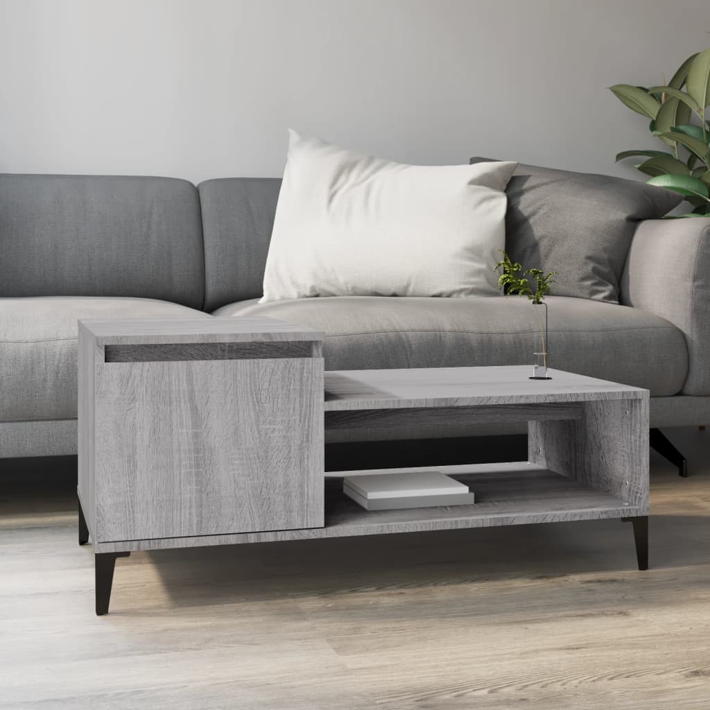 8720287225065_m_en_hd_1 vidaXL Coffee Table Grey Sonoma 100x50x45 cm Engineered Wood - Image 1