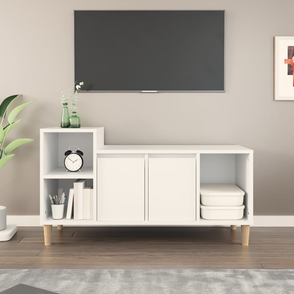 8720287225089_m_en_hd_1 vidaXL TV Cabinet White 100x35x55 cm Engineered Wood - Image 1