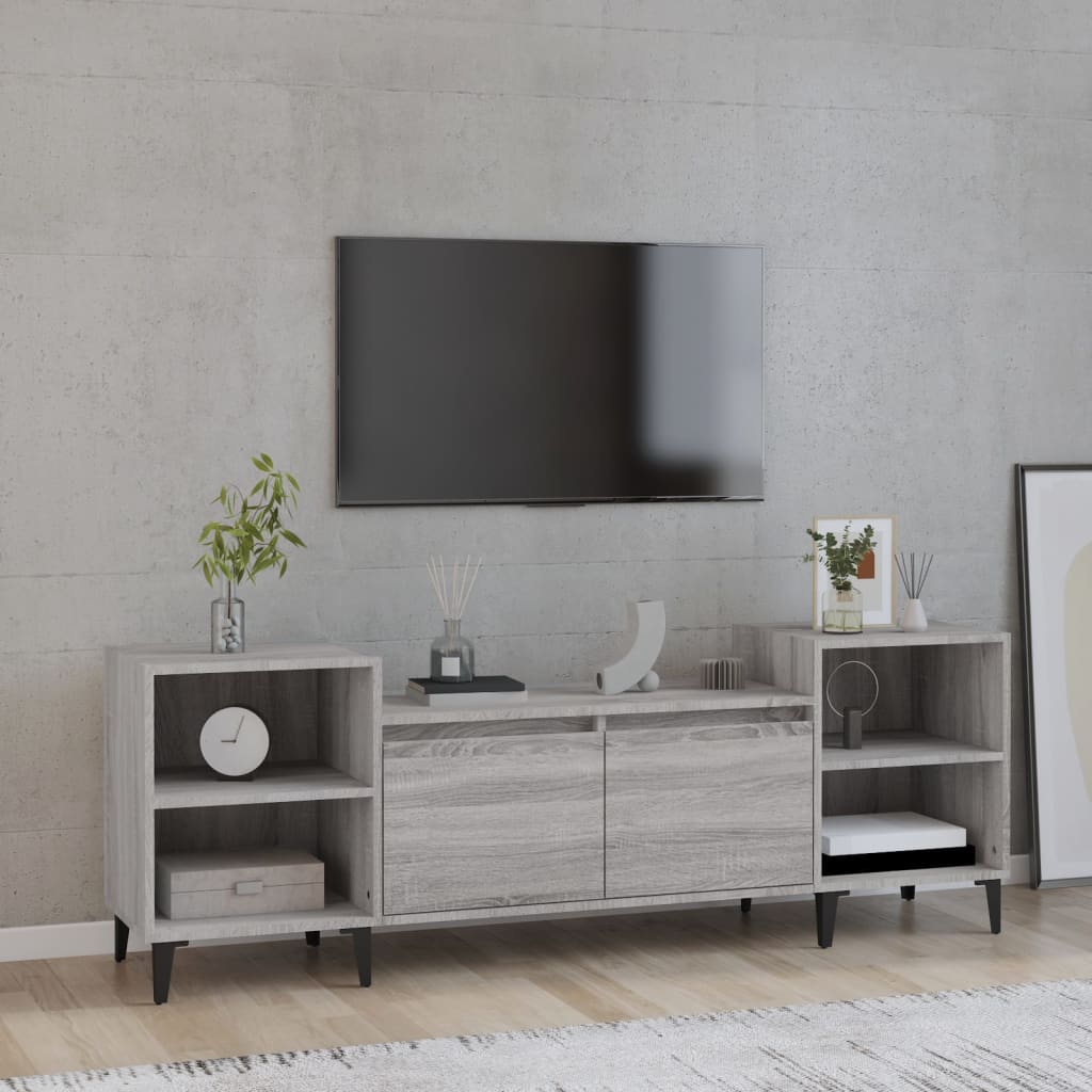 8720287225386_m_en_hd_1 vidaXL TV Cabinet Grey Sonoma 160x35x55 cm Engineered Wood - Image 1