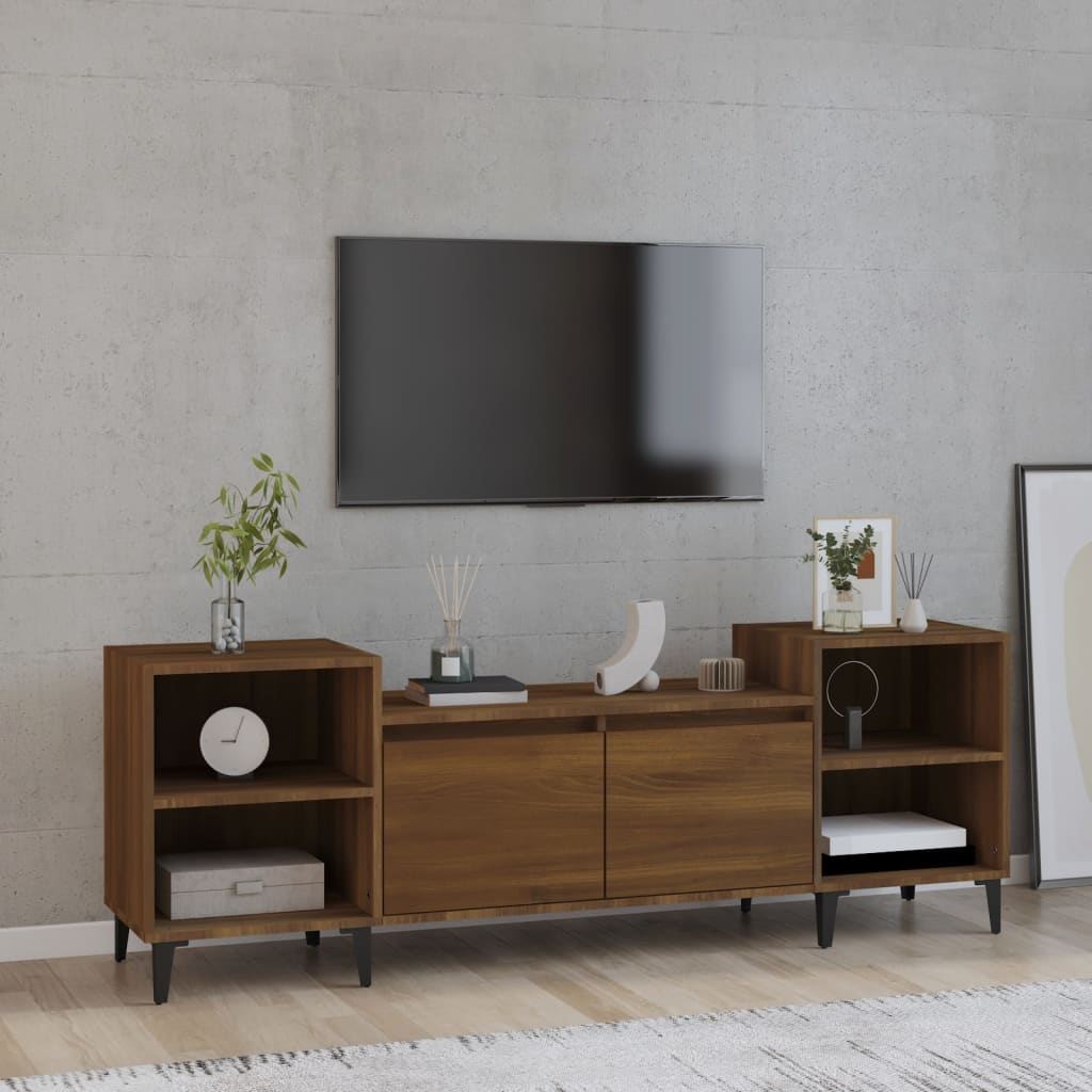 8720287225393_m_en_hd_1 vidaXL TV Cabinet Brown Oak 160x35x55 cm Engineered Wood - Image 1