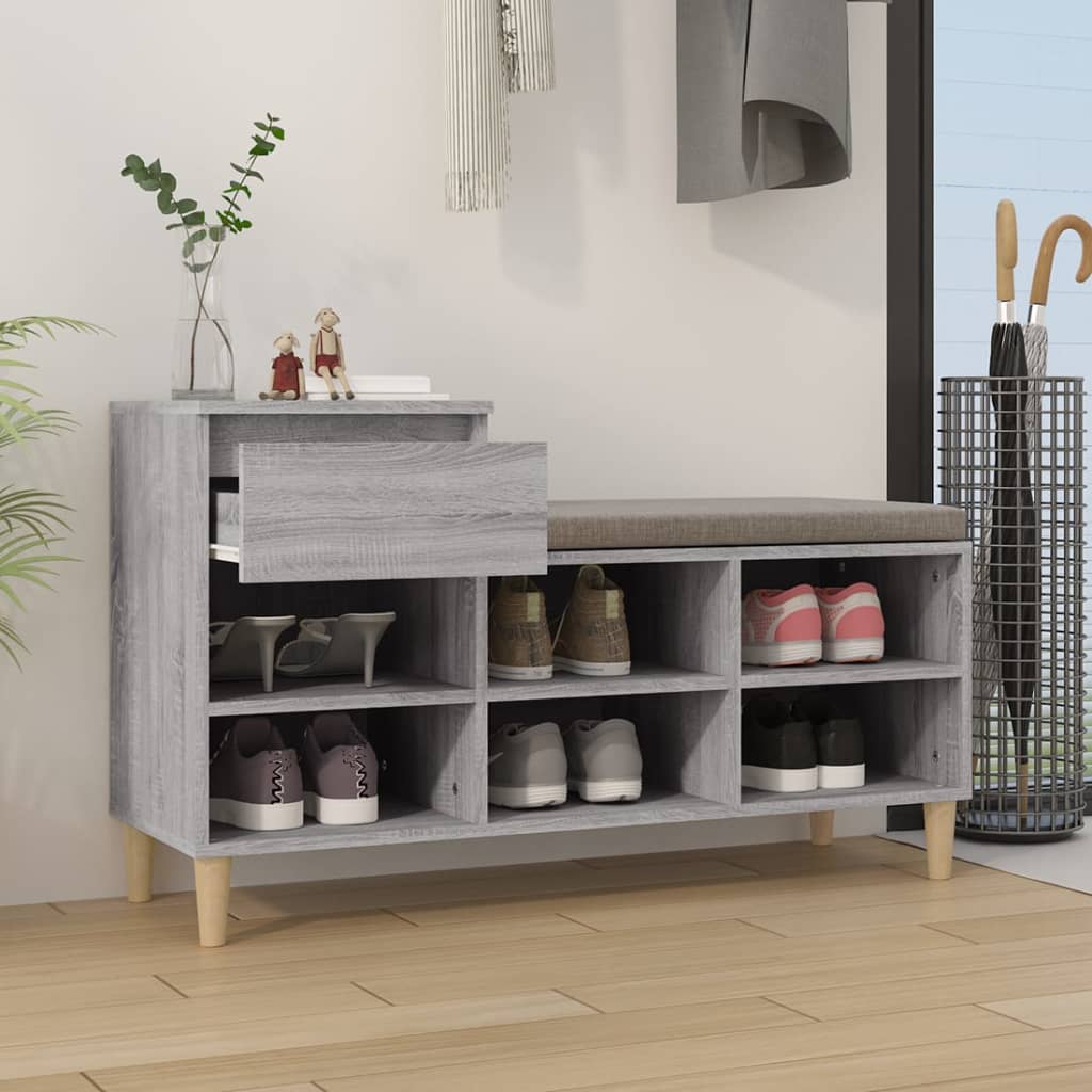 8720287225461_g_en_hd_1 vidaXL Shoe Cabinet Grey Sonoma 102x36x60 cm Engineered Wood - Image 4