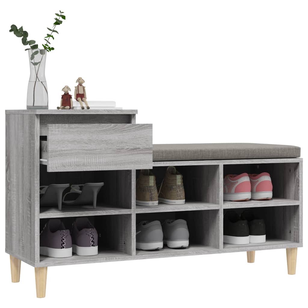8720287225461_g_en_hd_3 vidaXL Shoe Cabinet Grey Sonoma 102x36x60 cm Engineered Wood - Image 6