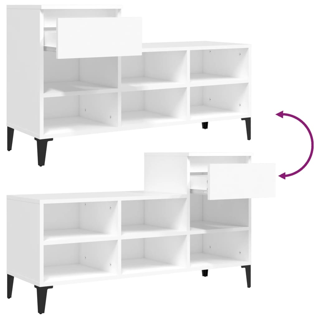8720287225485_g_en_hd_7 vidaXL Shoe Cabinet White 102x36x60 cm Engineered Wood - Image 10